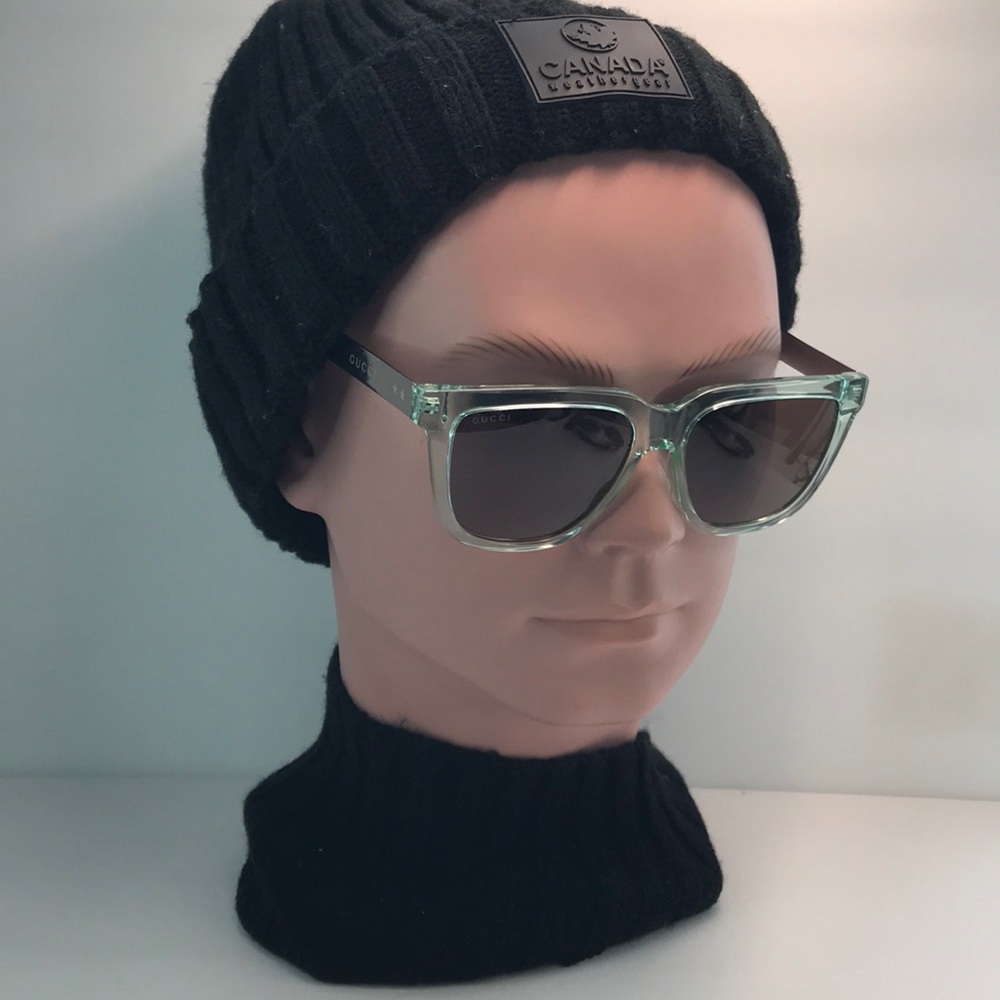 Gucci GG0976S 002 in injected material , in green rectangular/square Sunglasses